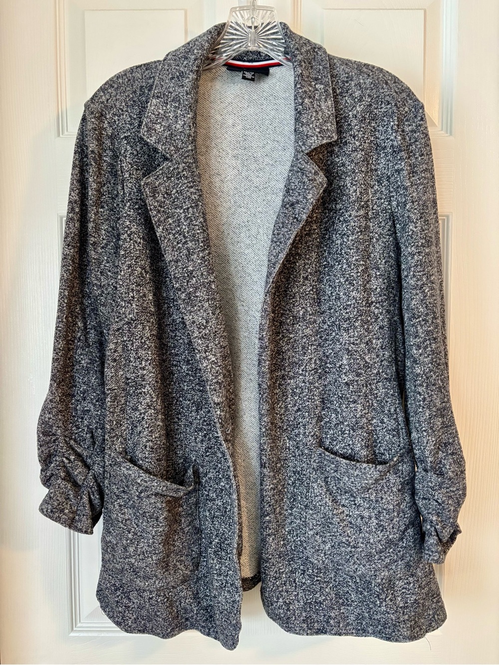 Premise Heather Gray Open-Front Cardigan Blazer